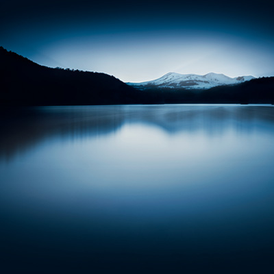 aperçu de la photo du lac Chambon au crépuscule en hiver, Brok photographie